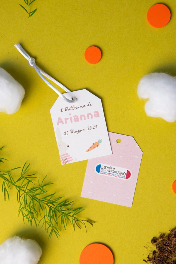 Cartoncino/tag linea Baby Rosa